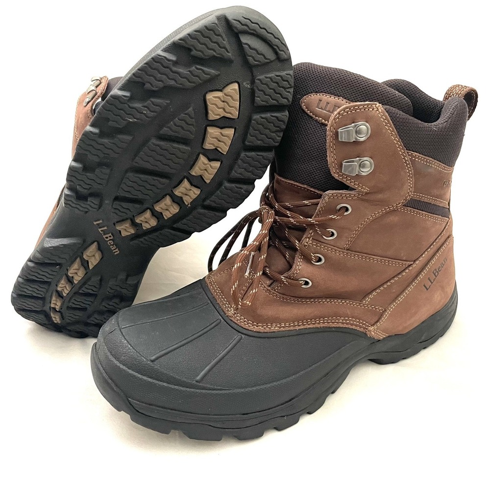 LL Bean Storm Chaser Tek 2.5 12 M Brown Hiking Waterproof Wicking Primaloft EUC